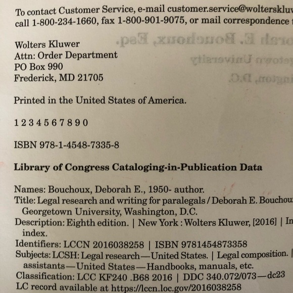 Legal Research and Writing for Pralegals 8th Edition by Deborah E. Bouchoux - Picture 2 of 3